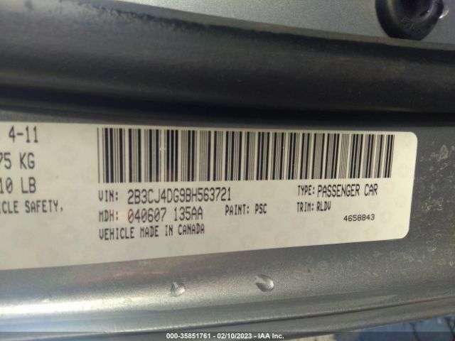 2B3CJ4DG9BH563721 Dodge Challenger