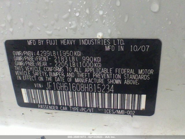 JF1GH61608H815234 Subaru Impreza Wagon I