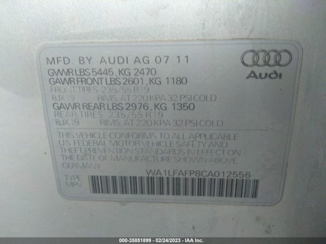 WA1LFAFP8CA012556 Audi Q5 2.0t Premium Plus