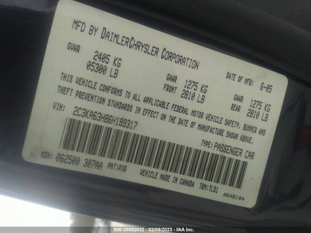 Chrysler 300 C 2006 2C3KA63H86H199317 Image 9