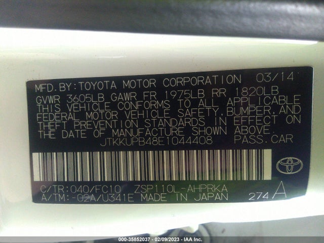 2014 Scion XD, VIN: JTKKUPB48E1044408