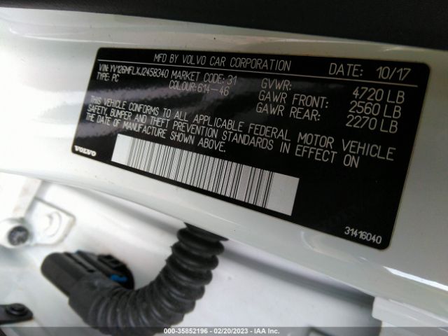 YV126MFLXJ2458340 Volvo S60 Dynamic