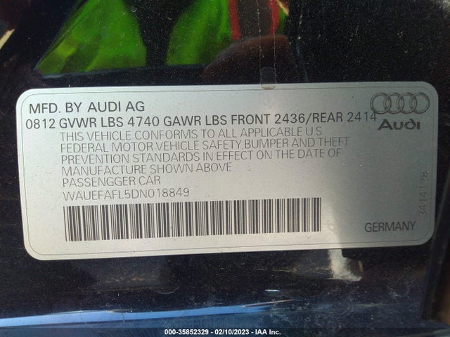 WAUEFAFL5DN018849 Audi A4 Premium Plus