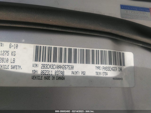 Dodge Charger Sxt 2010 2B3CA3CV0AH267530 Image 10