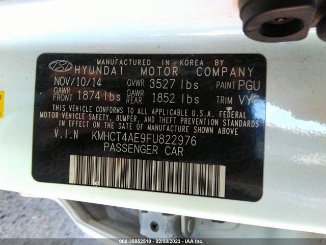 Hyundai ACCENT GLS 2015 KMHCT4AE9FU822976 Image 10