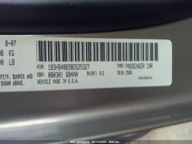 Dodge Caliber Sxt 2008 1B3HB48B38D525327 Image 10