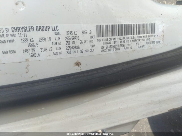 Dodge Grand Caravan Se 2012 2C4RDGBG2CR198167 Image 10