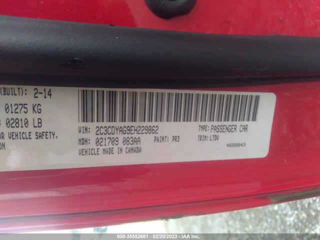 Dodge Challenger Sxt 2014 2C3CDYAG9EH229862 Image 10