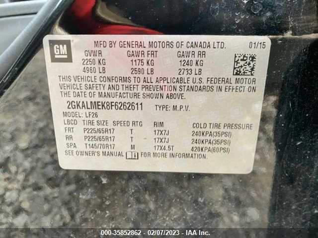 2GKALMEK8F6262611 GMC Terrain Sle