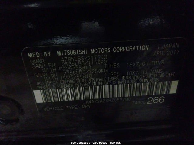 JA4AZ2A3XHZ053790 Mitsubishi Outlander Es