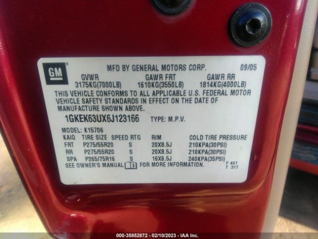 1GKEK63UX6J123166 GMC YUKON DENALI