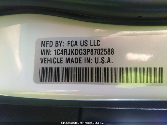 1C4RJKDG3P8702588 Jeep Grand Cherokee L Overland
