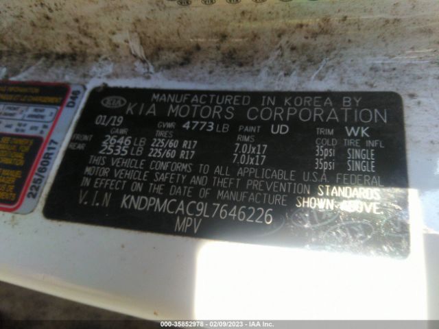 KNDPMCAC9L7646226 KIA Sportage Lx