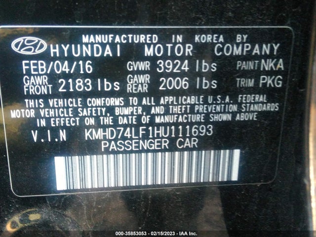 Hyundai ELANTRA SE 2017 KMHD74LF1HU111693 Image 10