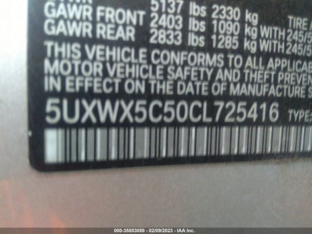 5UXWX5C50CL725416 BMW X3 28I