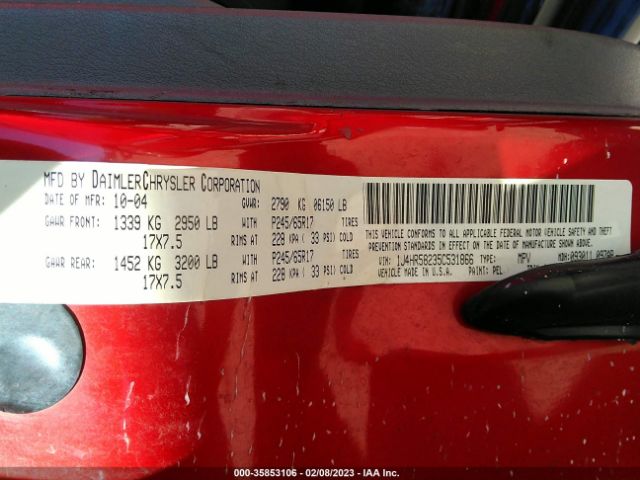 1J4HR58235C531866 Jeep Grand Cherokee