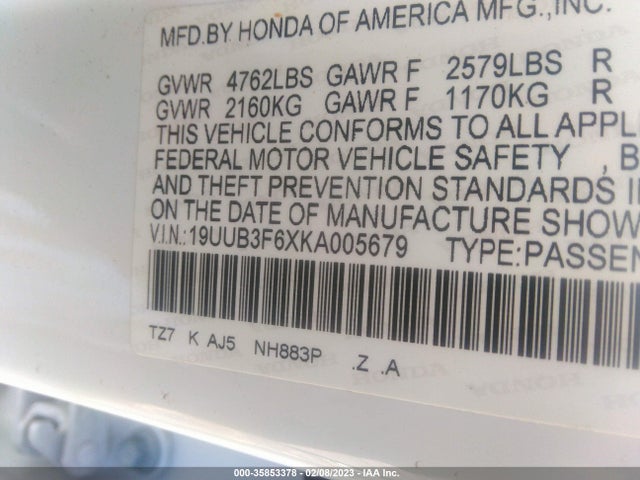 2019 Acura TLX, VIN: 19UUB3F6XKA005679