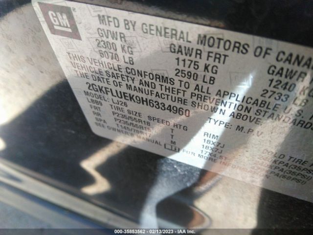 2GKFLUEK9H6334960 GMC Terrain Slt