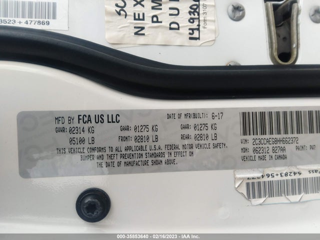Chrysler 300 300c 2017 2C3CCAEG8HH662372 Image 9