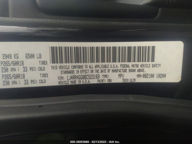 1J4RR4GG8BC523169 Jeep Grand Cherokee Laredo