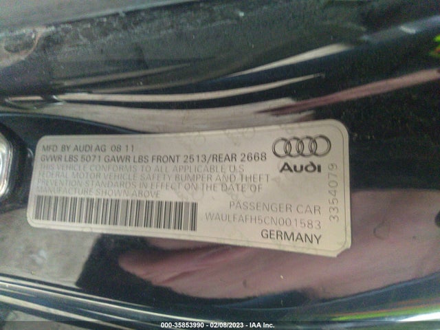 Audi A5 2.0t Premium Plus 2012 WAULFAFH5CN001583 Image 11