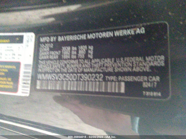 WMWSV3C50DT390232 Mini Cooper Hardtop S