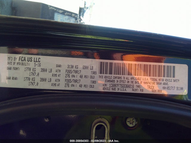 RAM 1500 Tradesman 2016 1C6RR7FT5GS360216 Image 10