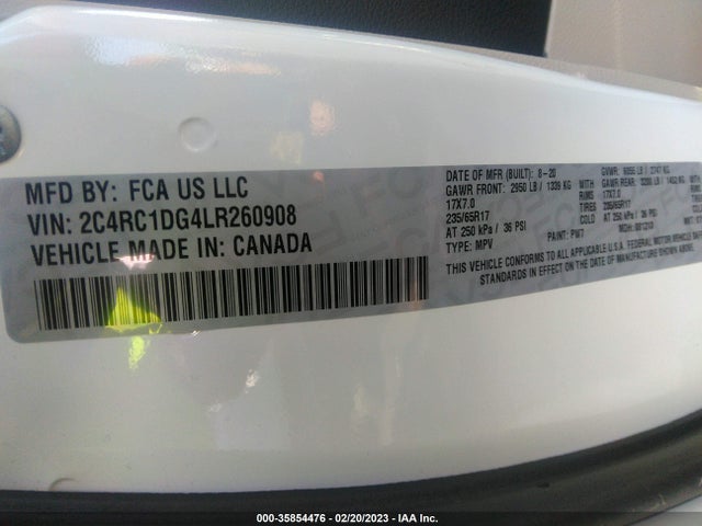 2020 Chrysler Voyager, VIN: 2C4RC1DG4LR260908
