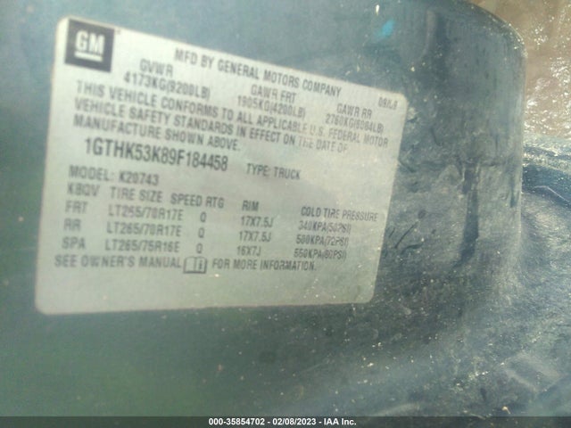 GMC Sierra 2500hd Sle 2009 1GTHK53K89F184458 Image 10