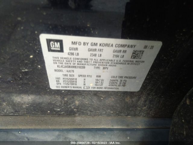 KL4CJASBXMB318209 Buick Encore Preferred