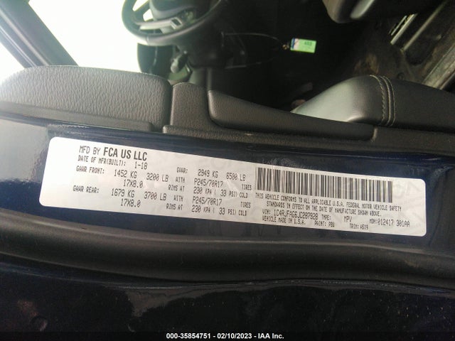 2018 Jeep Grand Cherokee, VIN: 1C4RJFAG6JC287928
