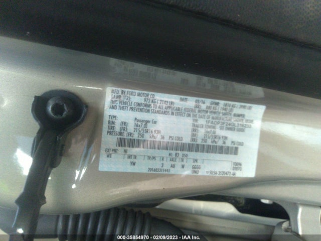 Ford Focus 2016 1FADP3F24GL316233 Image 9
