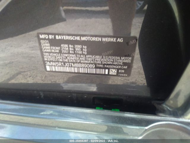 3MW5R1J07M8B89089 BMW 3 Series 330i