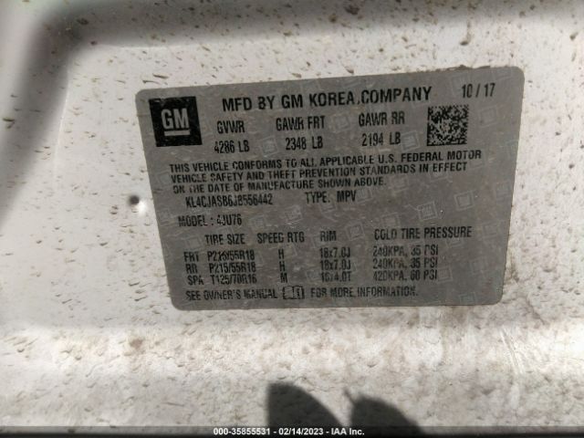 KL4CJASB6JB556442 Buick Encore Preferred