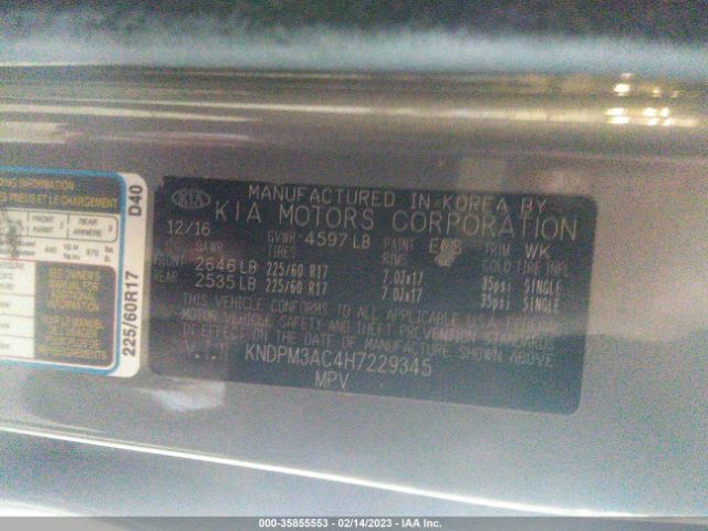 KNDPM3AC4H7229345 KIA Sportage Lx