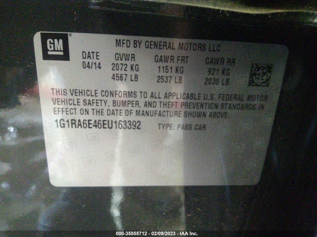 Chevrolet Volt 2014 1G1RA6E46EU163392 Image 9