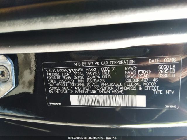 YV4A22PK1G1081450 Volvo Xc90 T6 Momentum