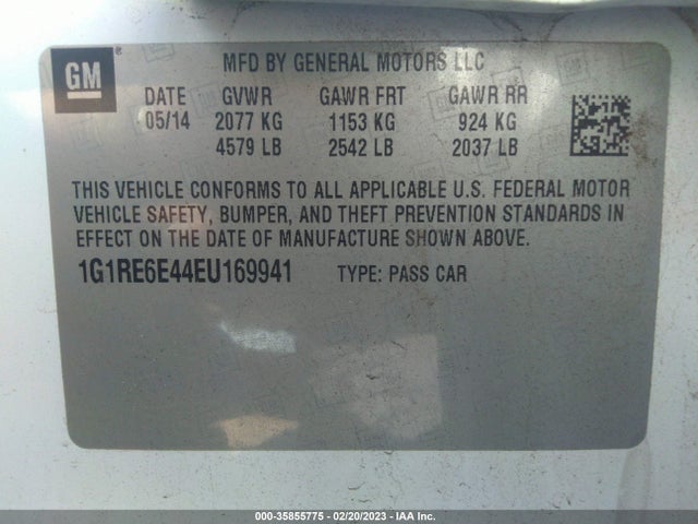 Chevrolet Volt 2014 1G1RE6E44EU169941 Image 9
