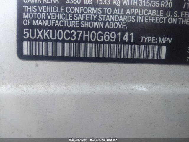 5UXKU0C37H0G69141 BMW X6 Sdrive35i