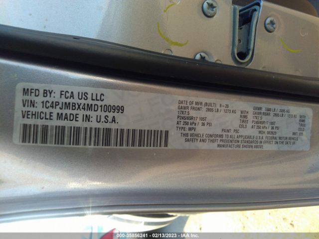 1C4PJMBX4MD100999 Jeep Cherokee Trailhawk