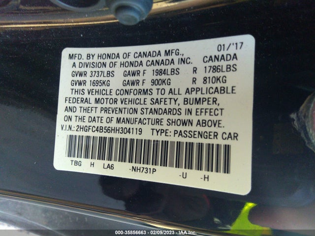 Honda Civic Coupe Lx 2017 2HGFC4B56HH304119 Image 10