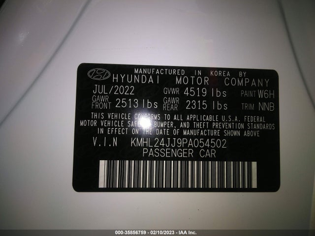 2023 Hyundai Sonata, VIN: KMHL24JJ9PA054502