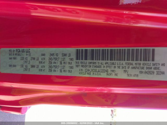 1C4HJXDG6JW122246 Jeep Wrangler Unlimited Sport S