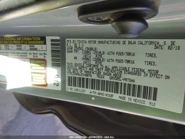 2018 Toyota Tacoma, VIN: 3TMCZ5AN6JM140076