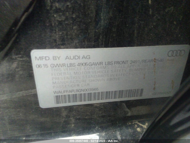 WAUFFAFL8GN003965 Audi A4 Premium Plus