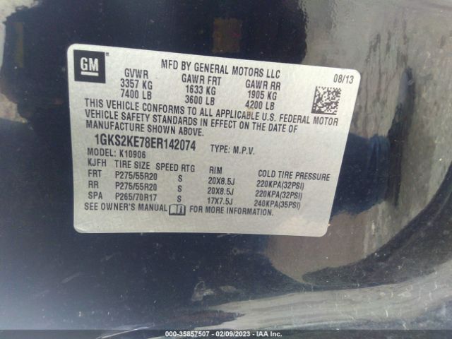 1GKS2KE78ER142074 GMC Yukon Xl Slt
