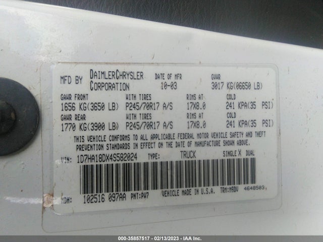 Dodge Ram 1500 Slt 2004 1D7HA18DX4S582024 Image 10