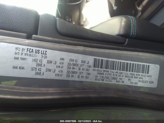 1C4RJFAGXLC338642 Jeep Grand Cherokee Upland
