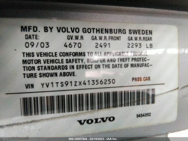 YV1TS91ZX41356250 Volvo S80