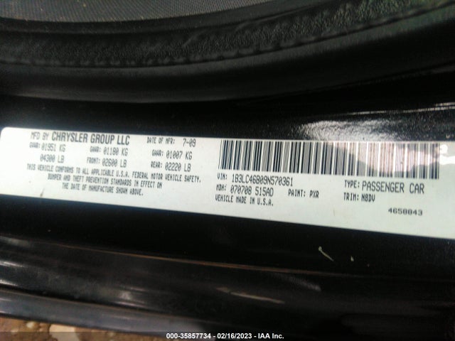 Dodge Avenger Se/sxt 2009 1B3LC46B09N570361 Image 10